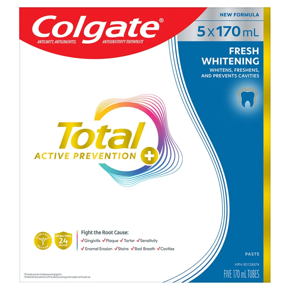 Colgate Active Prevention Toothpaste 5 Pack Fresh Whitening