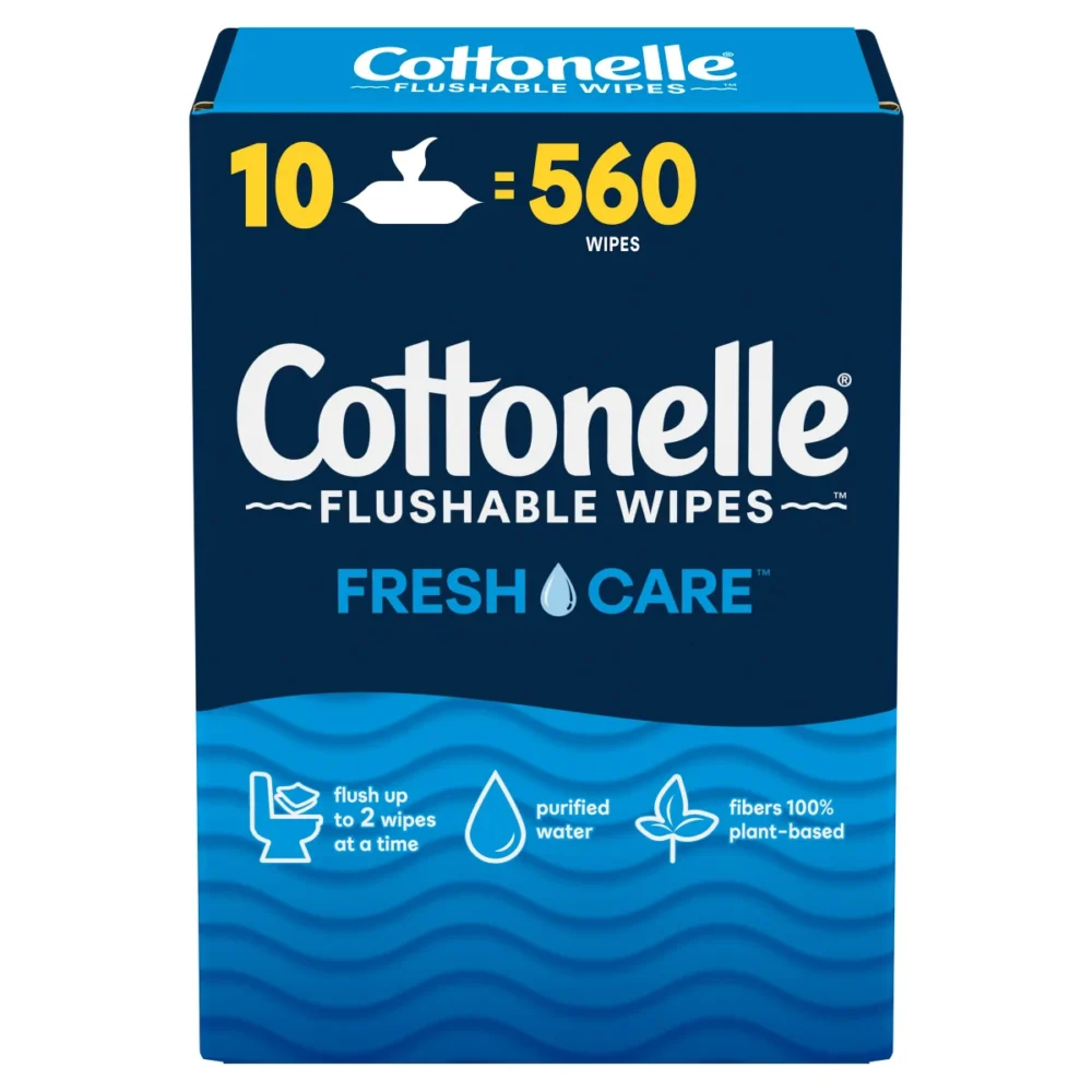 Cottonelle Flushable Wipes 10 Pack with 560 total wipes