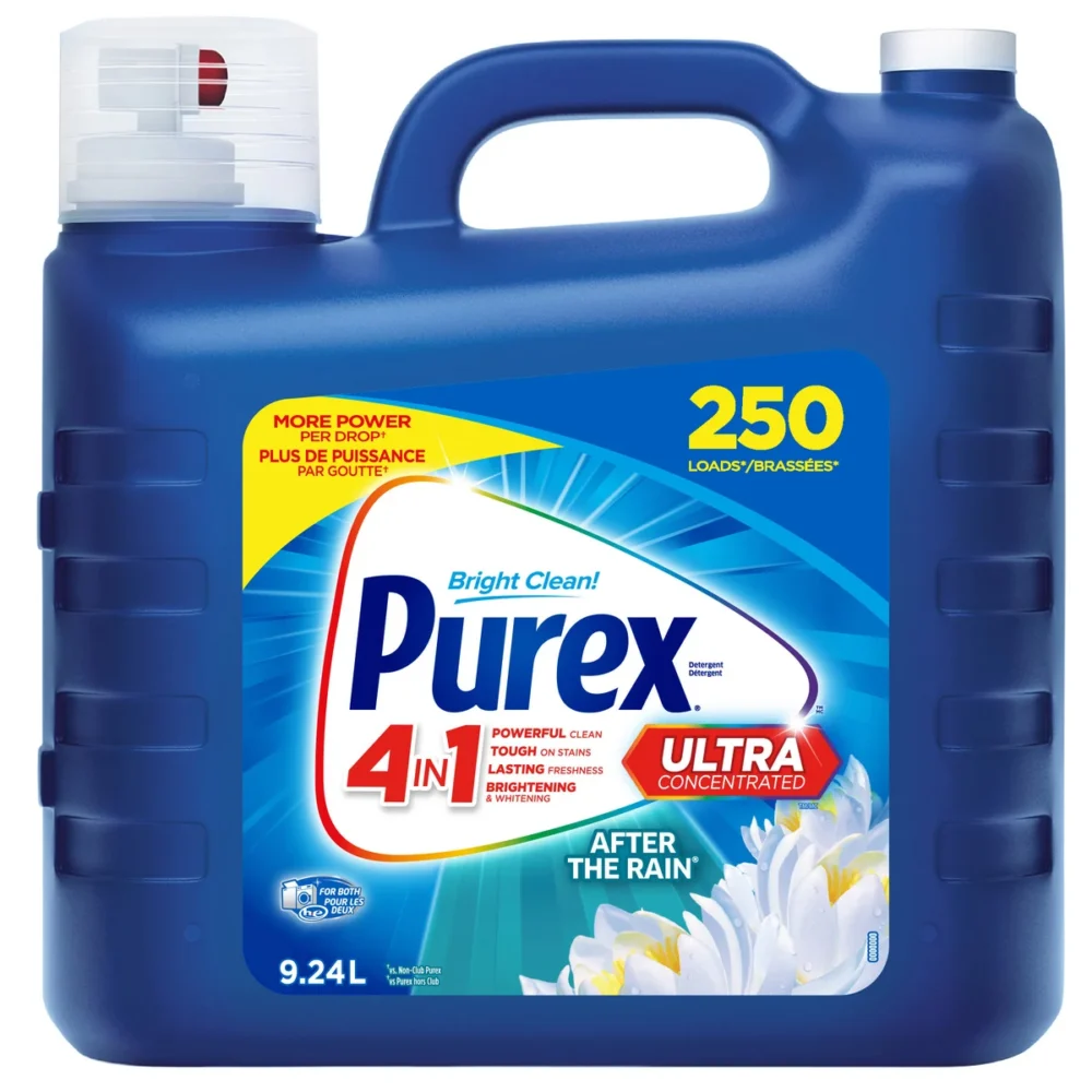 Purex Ultra Concentrated Laundry Detergent 250 wash loads HE safe Canada